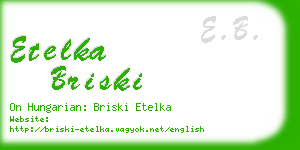 etelka briski business card